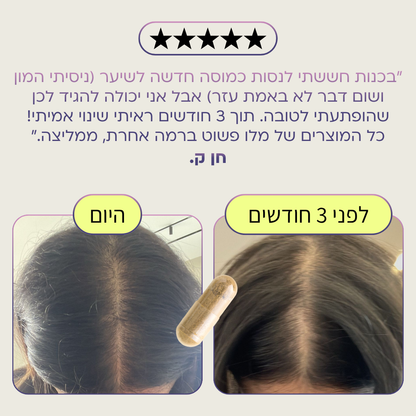 Bloom - לנשירה וחיזוק השיער לאישה